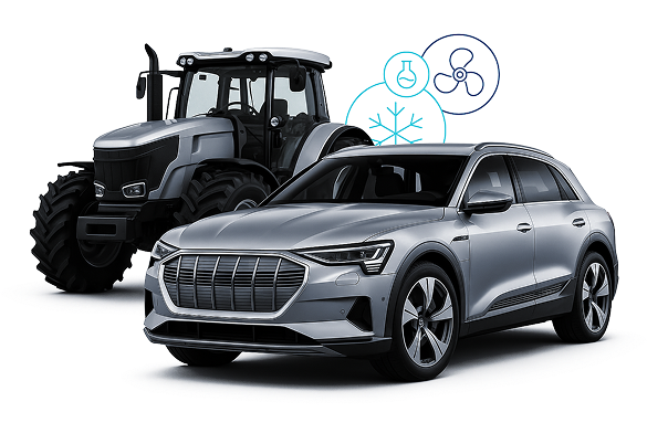 Samochód i traktor - klimatyzacja